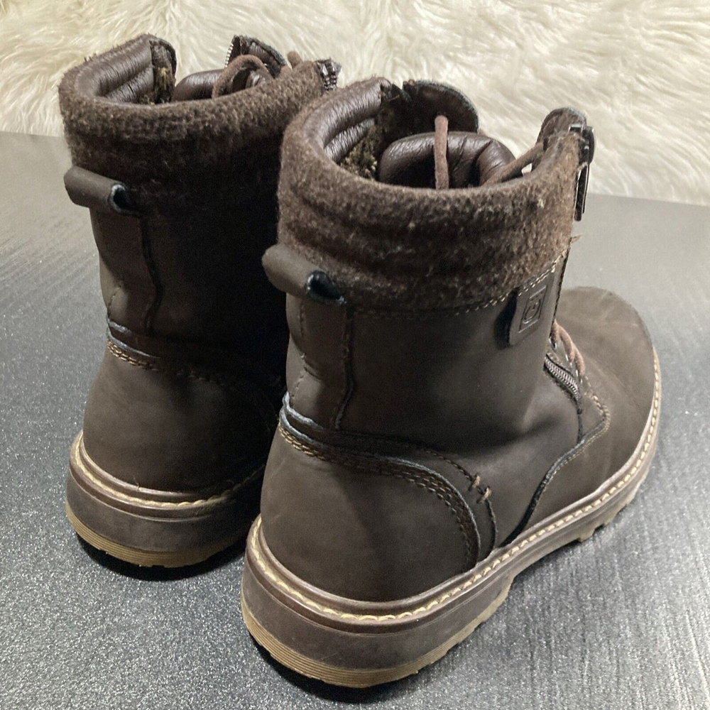 Godik mens size 9 Double Zipper And Lace Up Shoes Boots Waterproof Leather